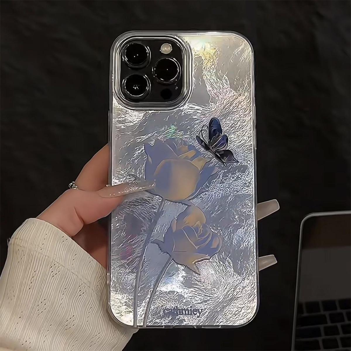 

New Phone Case for Women with High-end Feel, Light Luxury Oil Painting, IMD Phone Case, Solid Color, Caseti for Apple Phone Protective Case For iPhone 17PROMAX