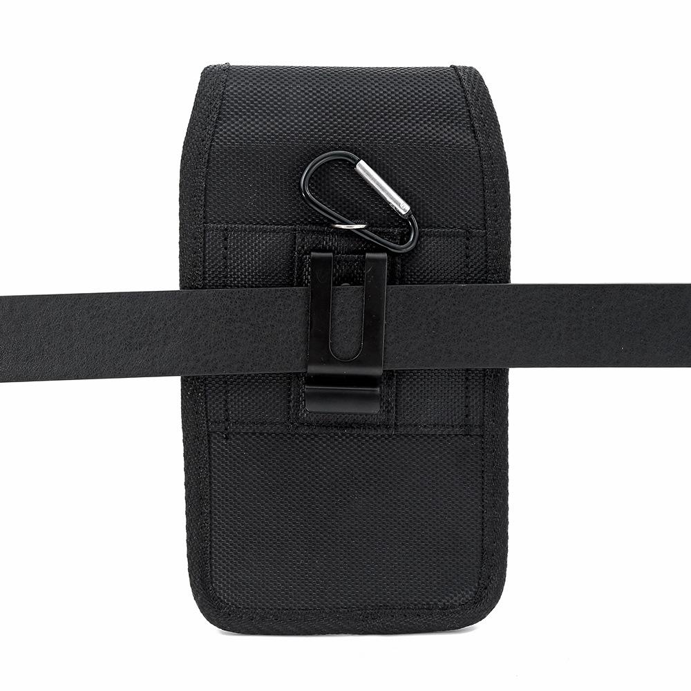 Men's Outdoor Phone Waist Pack: Oxford Nylon Vertical Belt Loop Coin Purse