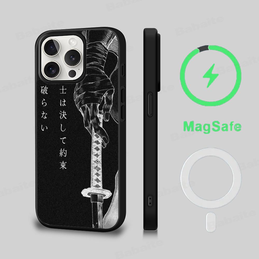 Japanese Vagabond Phone Case Magnetic Case For IPhone 16 14 13 12 11 15 Pro Max Plus For Magsafe Wireless Charge Cover