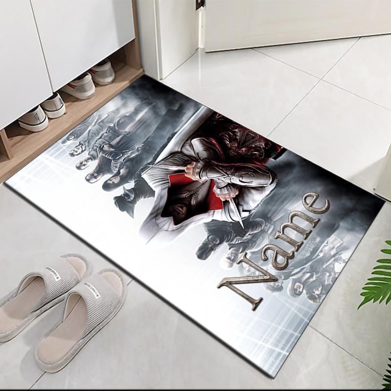 Custom Name Assassin'S Printed Carpet Rug For Office Chair Living Room Bedroom Kitchen Room Decor Gifts
