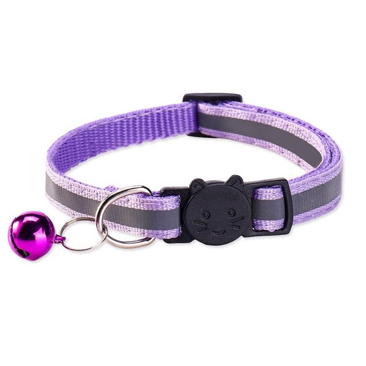 Cat Collar with Bell Cats Necklace Kitten Collar Breakaway  Collar Anti-strangling Armrests for Cat Necklace Pet Strap MBO02