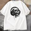 Music Forever Tops Tees 2024 Mens T Shirt DJ Skull Tshirt Headphone Skull Print T-shirt Cotton Fabric Clothes Grey Shipping