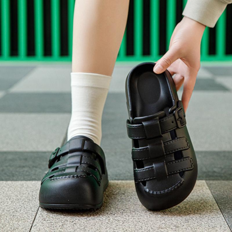 Fashion 2025 New Women Home Platform Slippers Leisure Summer Shoes Soft EVA Cut-out Female Indoor Street Slides Fashion Slip-on Sandals