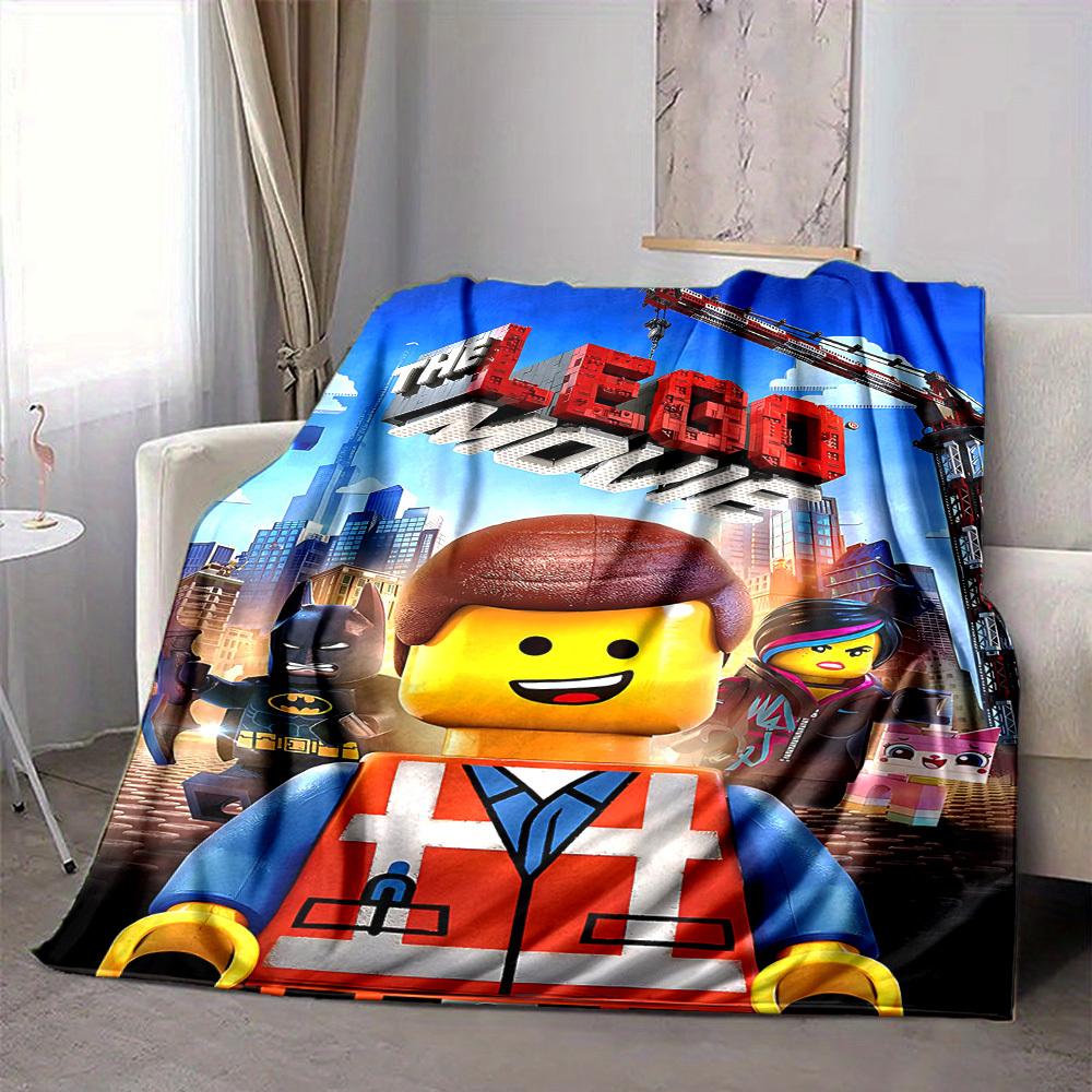 

1pc Lego Movie Flannel Throw Blanket Lightweight Soft Warm All Season Blanket for Sofa, Bed, Travel,L1029031 80x120cm