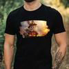 Men's T-Shirt Rabbit As Firefighter Motif Cotton Size XS To 5XL