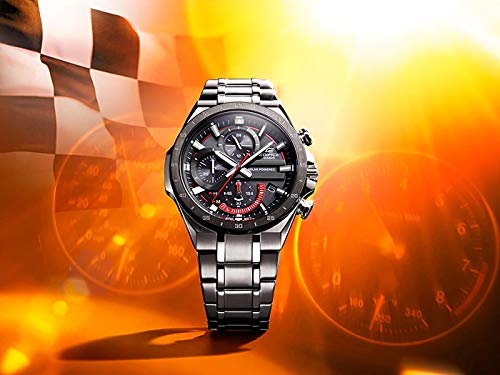 Casio Edifice EQS-920DB-1A Men's Chronograph Analog Watch, Solar Powered, Waterproof, Black and Silver [Parallel Import]