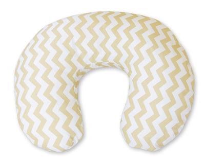 Bean-shaped Nursing Pillow, Removable - Beige Chevron