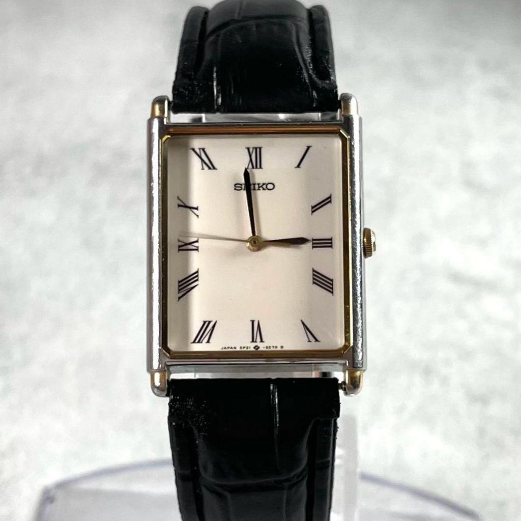 Used [In Operation] SEIKO TANK Seiko Tank Roman Combi Square