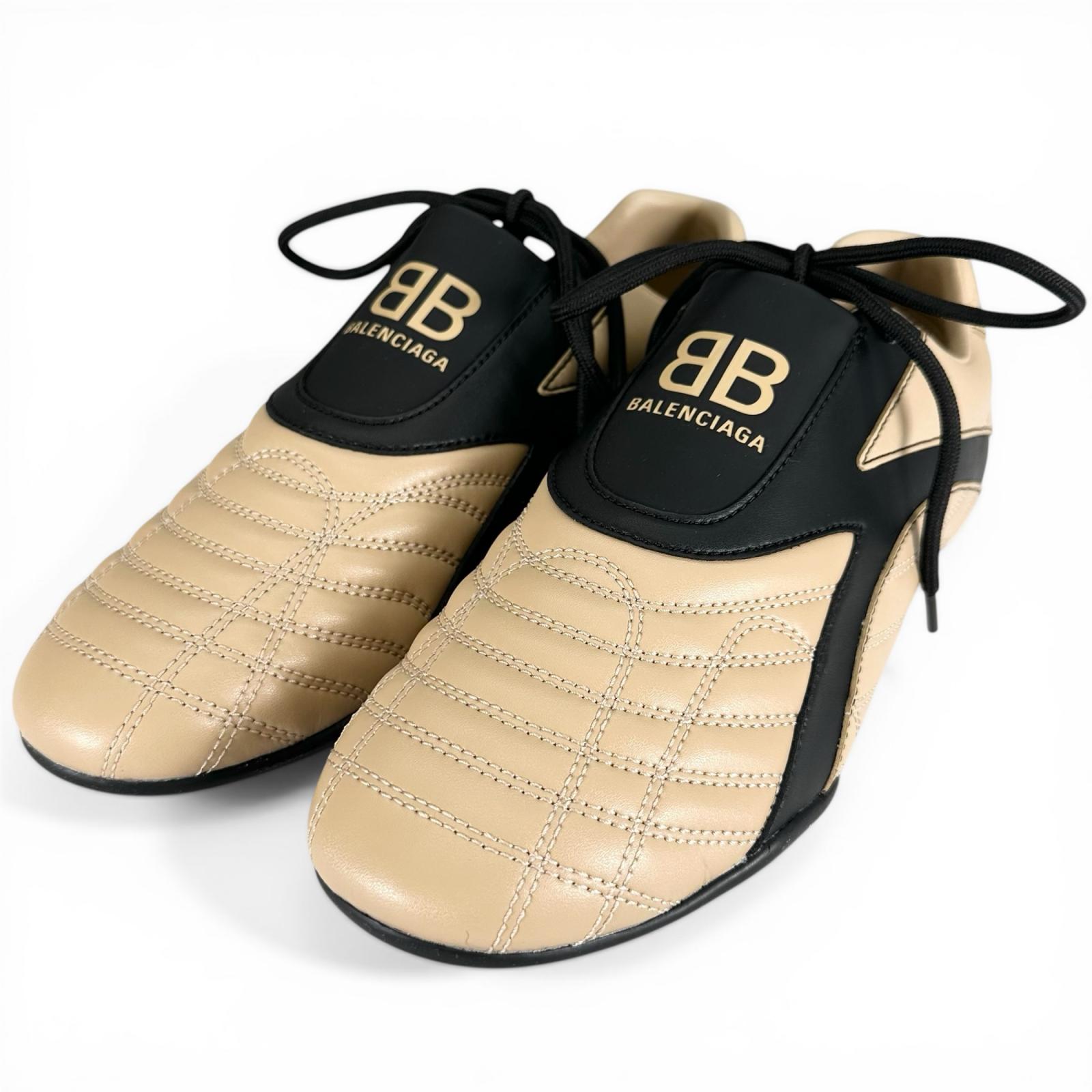 Идеальные кроссовки BALENCIAGA ZEN Низкие бежевая кожа мужские 26см 617540 Б/у
