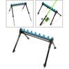 Fishing Rod Holder Stand 2 Section Telescopic Practical Ground Display Rack 8 Holes