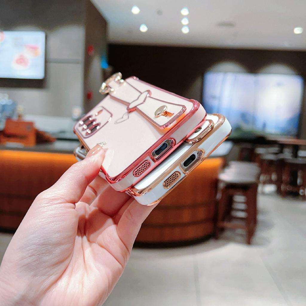 For Samsung Galaxy S25 Case Electroplated Heart Pattern TPU Phone Back Cover with Wristband Kickstand