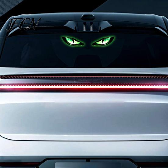 Universal Car Lighting Kit Solar Devil Eyes Light for Windshield, Window Warning Sign with Three Smart Modes, Automotive Ambient Kits LED Digital