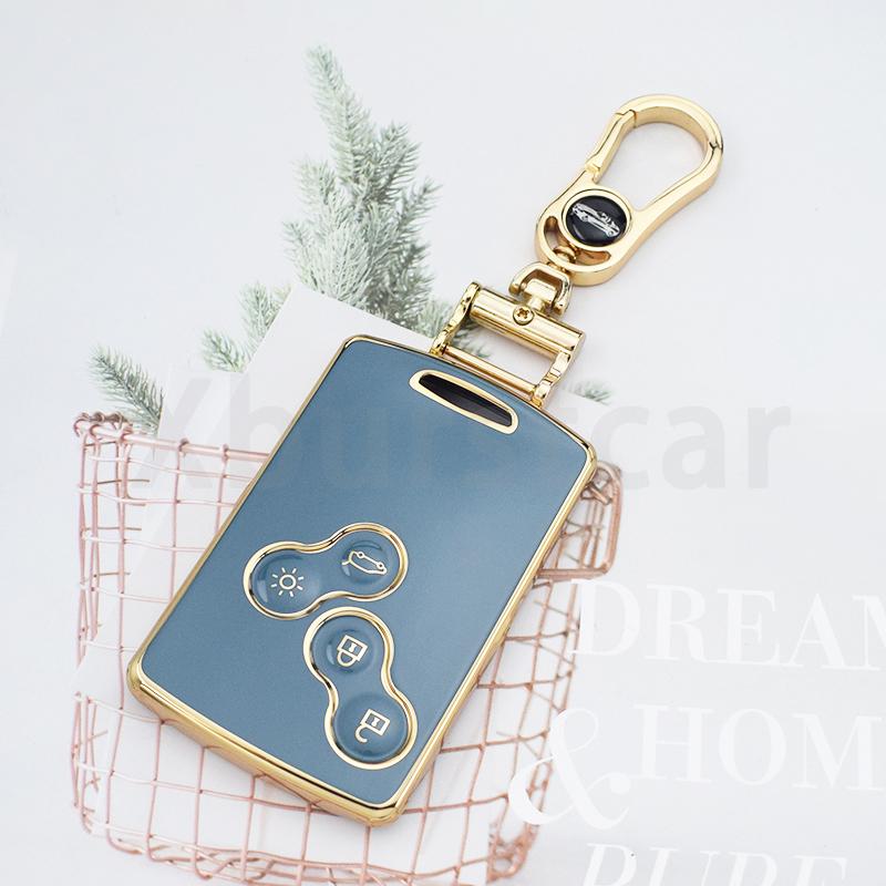 Tpu Shell Fob For Renault Koleos Scenic Duster Captur Clio Logan Megane Nema Fluence Zoe Car Key Case Cover Keyless Accessories