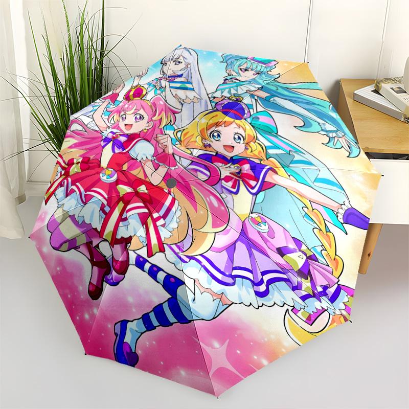 1 PC Automatic Folding Umbrella - Wonderfulprecurwinx Club Pattern Portable Foldable Design With 8 Ribs Christmas Birthday Gifts