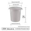 Extra Large Thickened Household Water Storage Bucket with Lid, White, for Fermentation & Enzyme Processing.