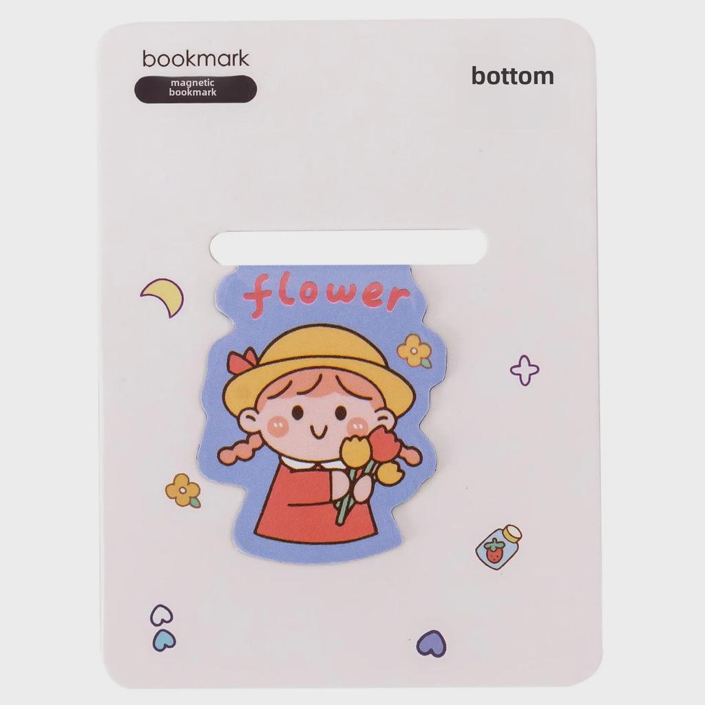 Creative Cartoon Magnetic Bookmarks - Double-Sided, Cute, Practical Clips for Kids