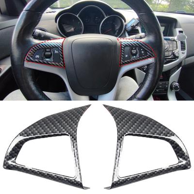 2KS Chromovaný ochranný kryt volantu do auta Ozdobná nálepka Vhodné pro Chevrolet Cruze Sedan Hatchback 2009-2015 Příslušenství Trax