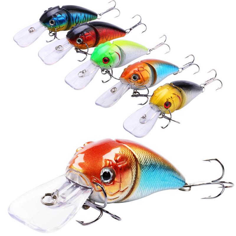 Fiskebeten Crankbaits Lure Minnow fiskebete med krokar Artificiellt fiske hårt lock för bas
