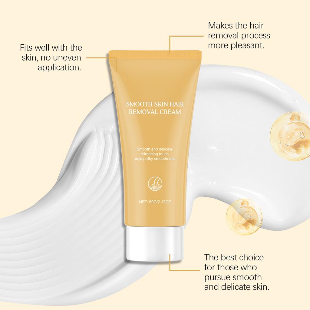 Gentle Hair Removal Cream, Soothing Hair Removal Cream, Moisturizing And Non-irritating, Suitable For All Skin Types,60g