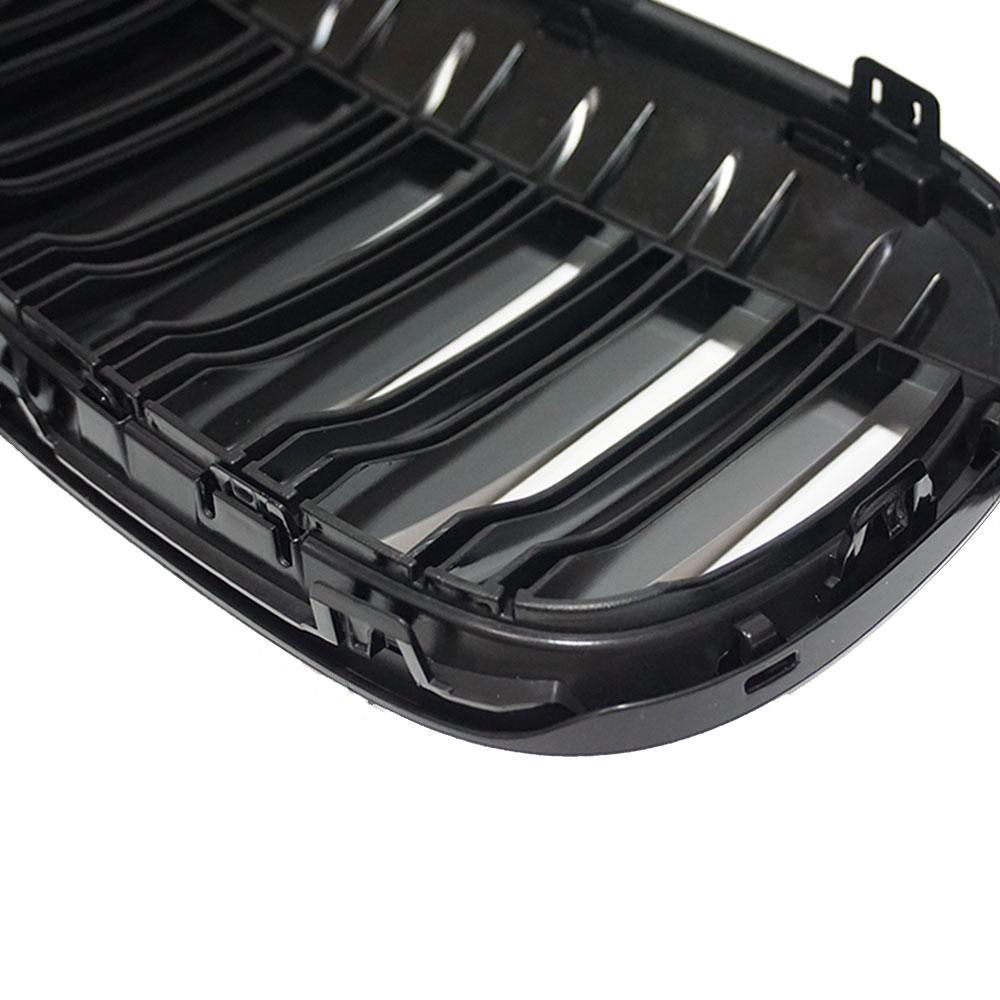 2 Stück Frontstoßstange Nierengrill Haube Nierengrill Rennsportgrills Glänzend Schwarz Ersatz für BMW X1 F49 F48 2016 2017 2018 2019