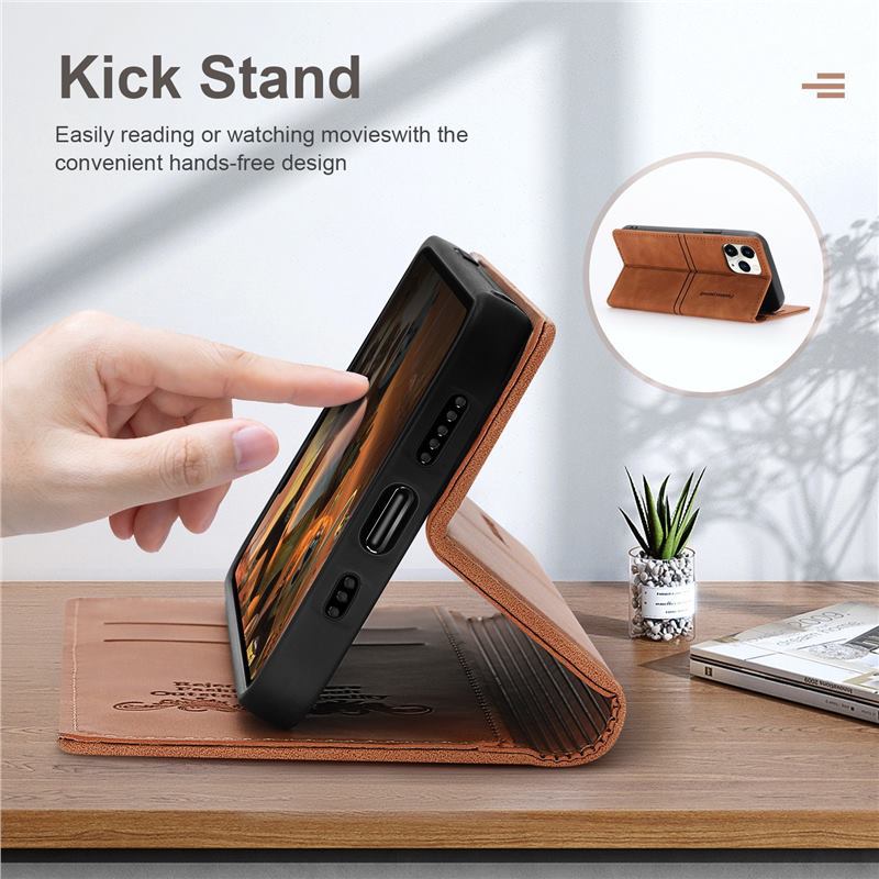 Suitable for iPhone 17, leather case with a dreamy texture, magnetic flip cover, stylish protective case with card slot for Apple 16/15