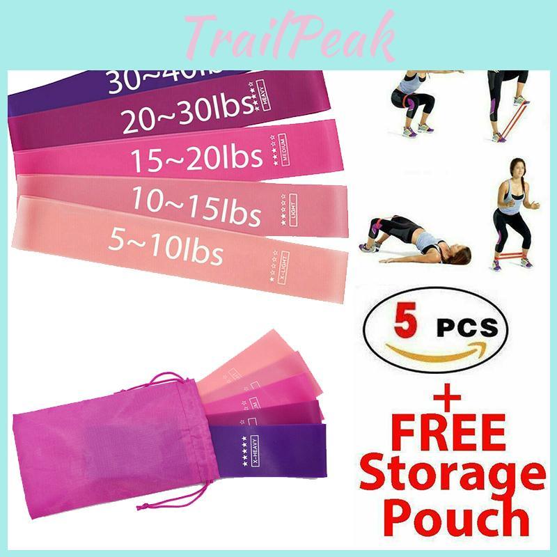 Versatile Pink Loop Exercise Bands Set For All Fitness Levels Including Home Use