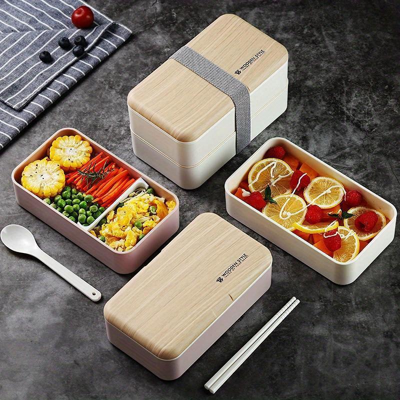 Double Layer Bento Box | Microwave-Safe Lunch Box for Salad & Meal Prep | Portable & Leakproof Design