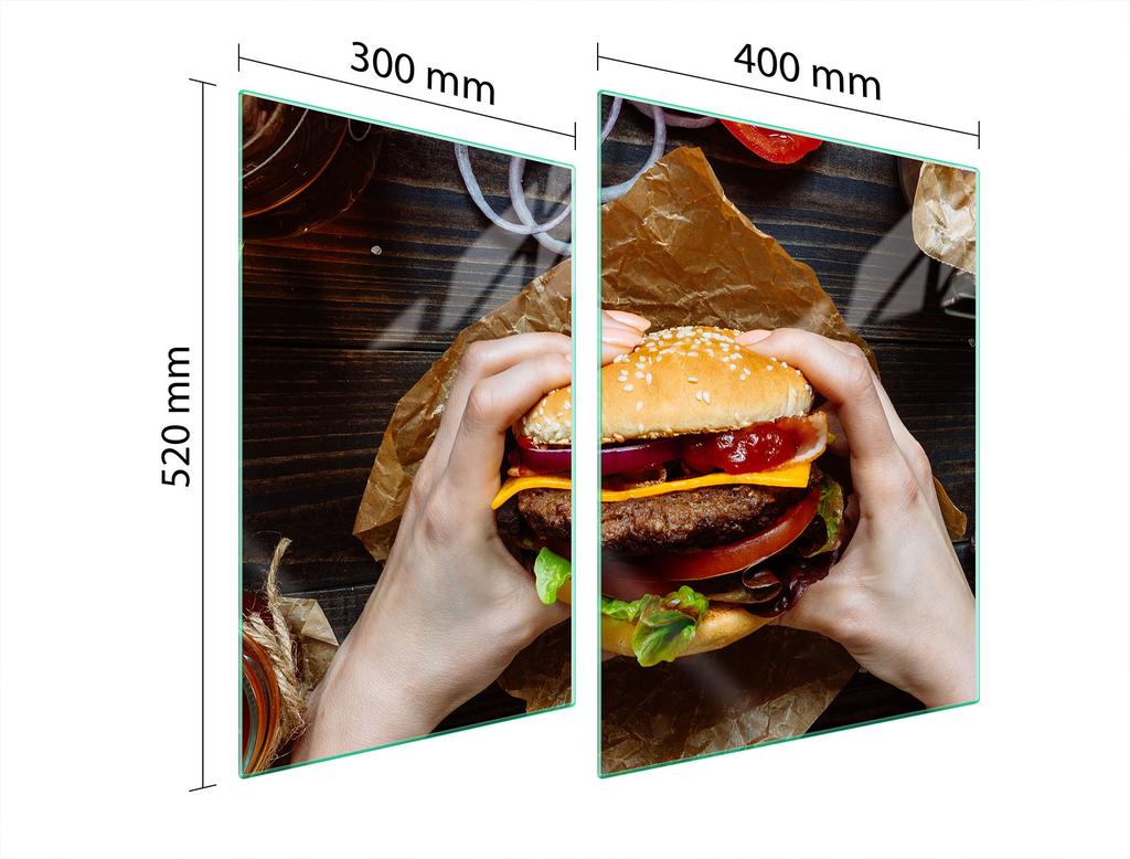 GLAS-KOCHFELD-SCHUTZPLATTE 70x52 HAMBURGER