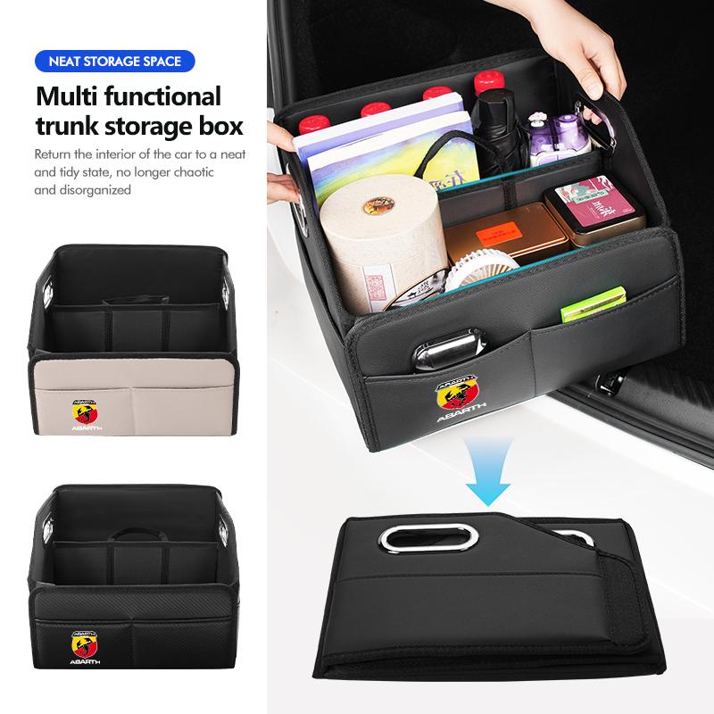 Car Trunk Organizer Box Large Capacity Multiuse Tools Storage For Abarth Fiat Grande Punto Tipo Stilo Ducato Palio 500x WI1