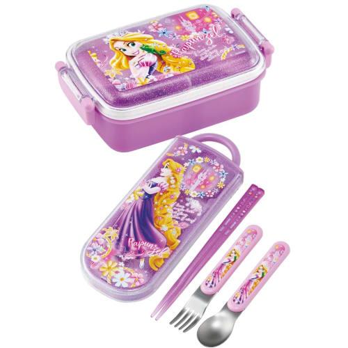Skater Kids' Lunch Box, Single Tier, 450ml, Domed Design, Disney Tangled, 24-Inch, Antibacterial, Made in Japan (RBF3ANAG-A)
