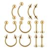 5/12 Stück Chirurgenstahl Körperpiercing Schmuck Los Großhandel Nasenring Zungenpiercing Barren Los Augenbrauen Labret Piercing Hufeisenring Los Packung