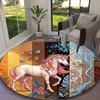 1pc Starry Night Pink Mane Unicorn Printed Chair Rug for Home Office Use, Living Room Kitchen Game Room Round Carpet