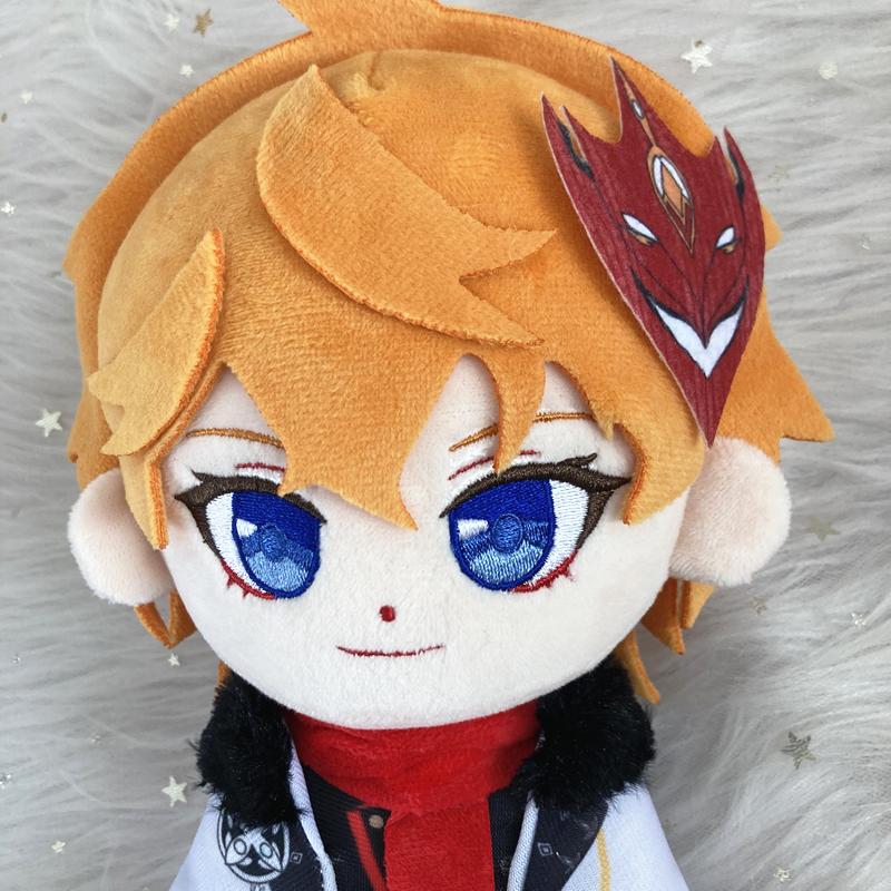 20Cm Tartaglia Plush Doll Toy Tartaglia Cosplay Anime Plushie Toys Game Cosplay Soft Stuffed Doll Kids Gift
