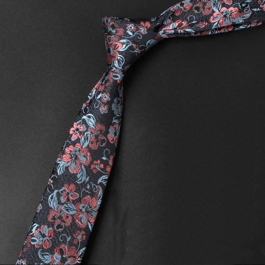 [BUBU Ohana] Narrow Tie, 6cm Blade Width, Business, Formal, Casual, Slim, Smart, Slim Tie for Men, All Seasons (Spring, Summer, Autumn, Winter),