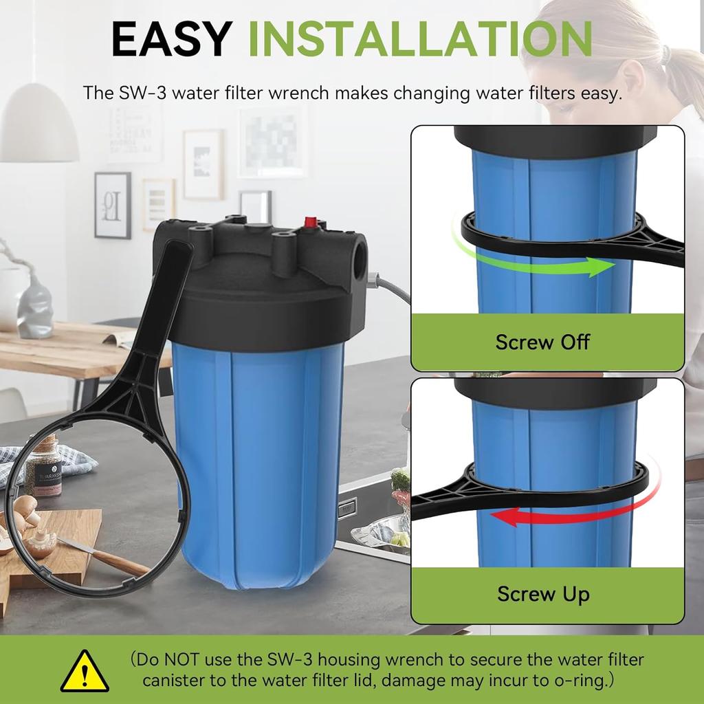 SW-3 Water Filter Wrench Replacement For Pentair Pentek 150296 Spanner Wrench Fit For 10" Big Blue Housings, Big Blue Water Filter Housing Wrenchs