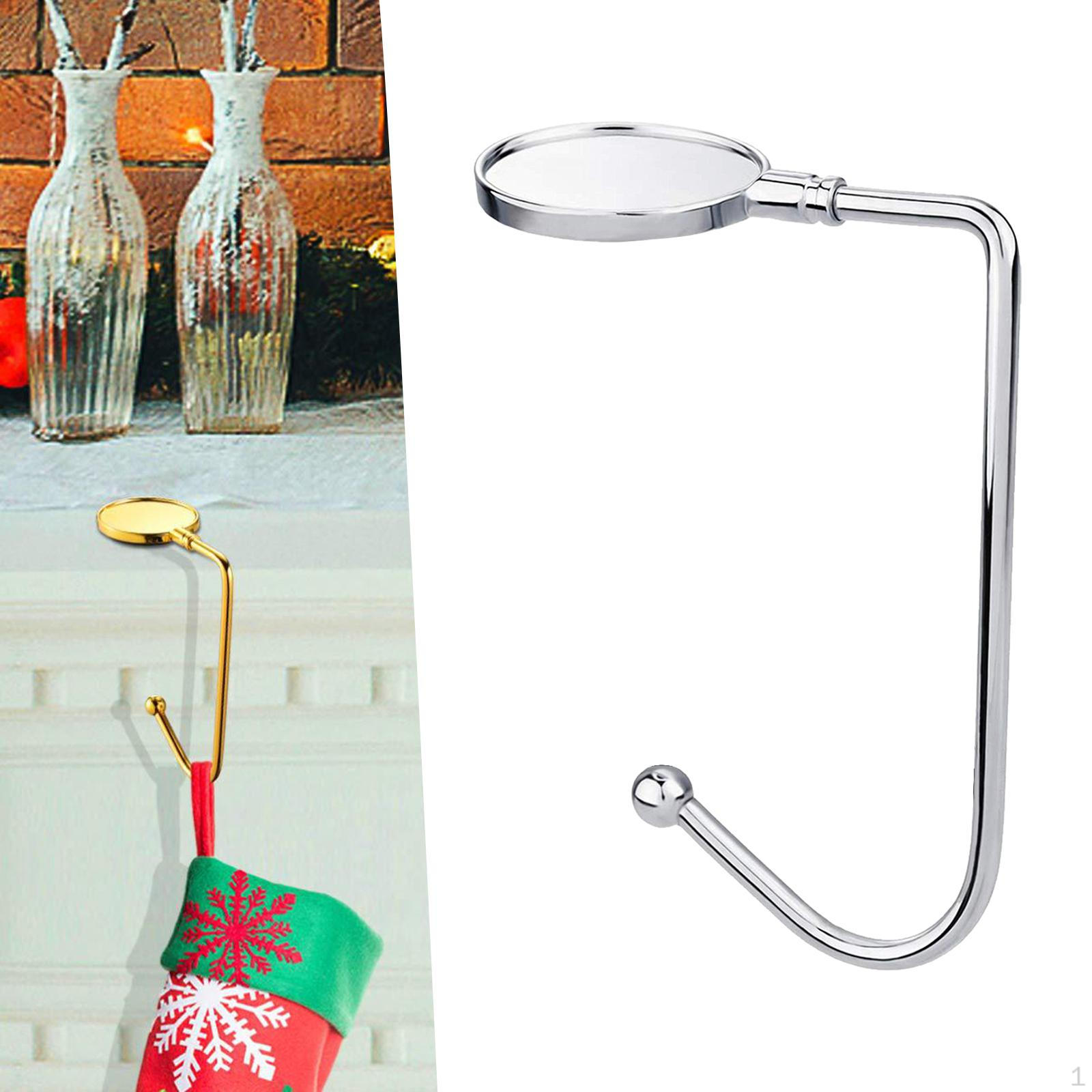 Christmas Stocking Holder Mantel Hook Damage Free Hanger Xmas for золотой