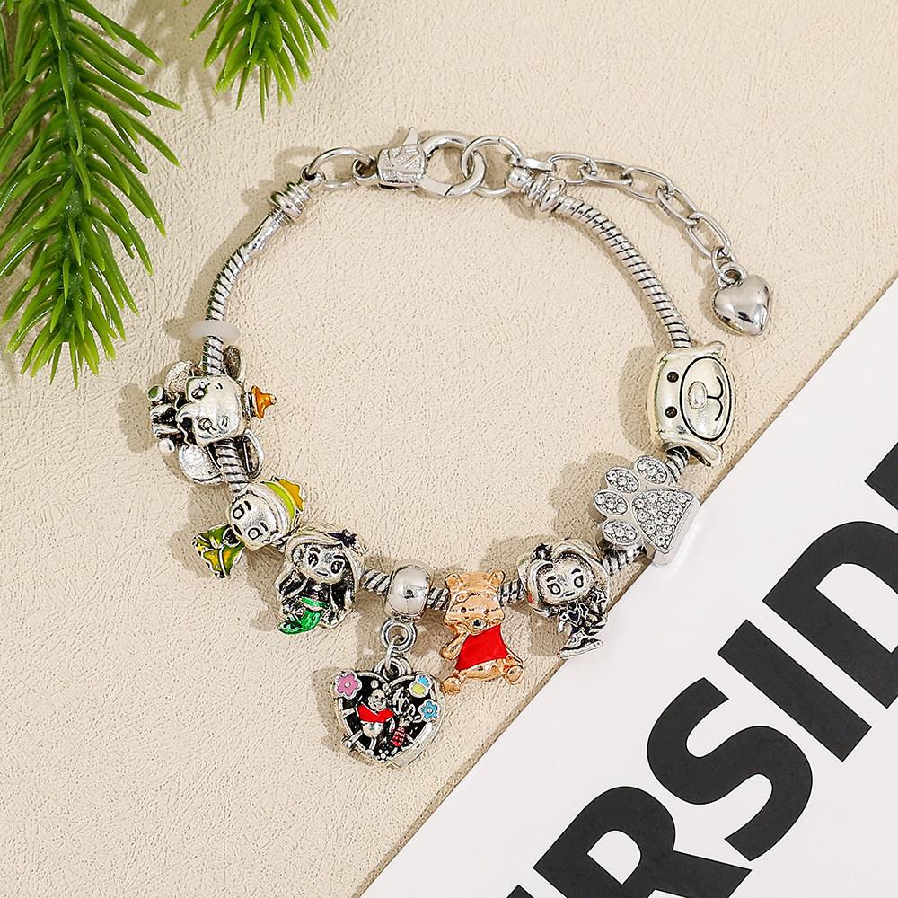 Winnie Puuh Cartoon Armband mit Anhängern aus Zinklegierung Für Geschenke im Frühjahr 2025