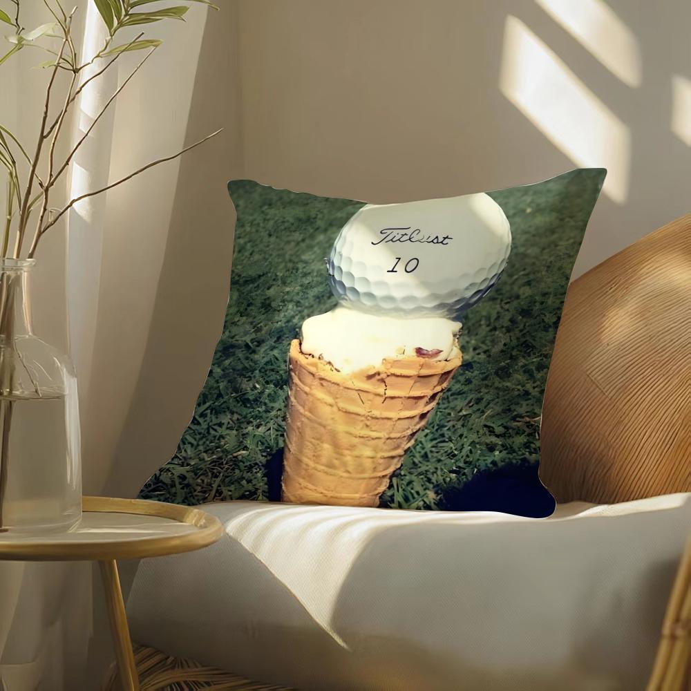 Popular Golf Sports TTitleistSFamous Pillow Case DoubleSided Plush Sofa Cushion Covers Organic Breathable Invisible Zipper