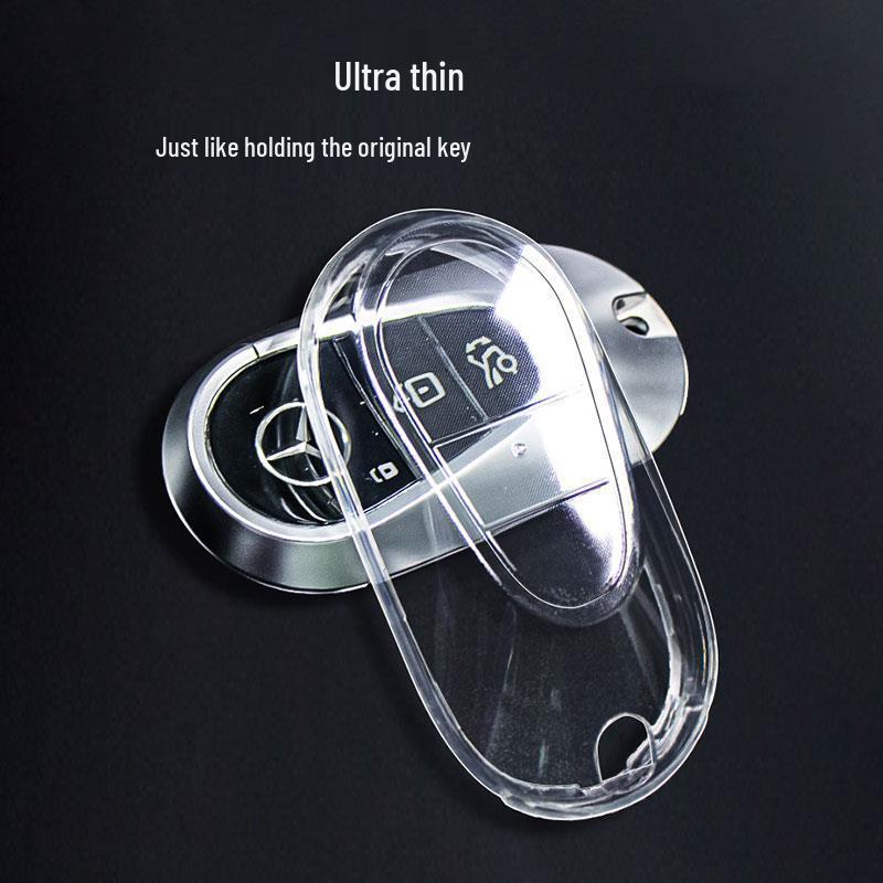 Transparent Mercedes-Benz Key Case for C260, LC200, S400, E-Class, C-Class, EQE, GLC - Unisex
