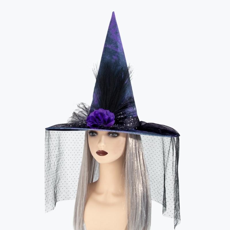 Halloween Witch Hat for Kids Adults Halloween Party Cosplay Costume Props Spooky Wizard Hat for Halloween Party