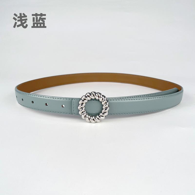 Leather Women'S Belt Cowhide Simple Match Casual Pants Jeans Decorative Women'S Belt