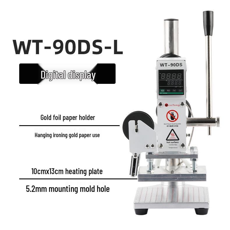 Compact Manual Leather Embossing Machine for PU Branding and Packaging Logos