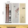 Oriental Luxury Chopstick Set: Ebony & Rosewood Chopsticks with Rests, No Paint/Wax, Perfect for Couples & Gifts.