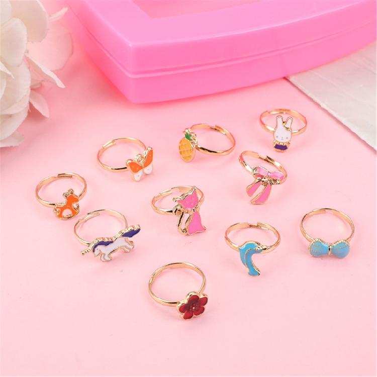 36 Pieces Kids Adjustable Rings Set Comfortable and Safe Finger Jewelry for Dress Up Imagination Boosting Accessories