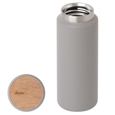 Rivers MOKU Stainless Steel 500ml Wide Easy To Insulated for Hot and Cold Water Coffee Taupe Bottle, (Lightweight, Mouth, Clean), Approx. 233g,