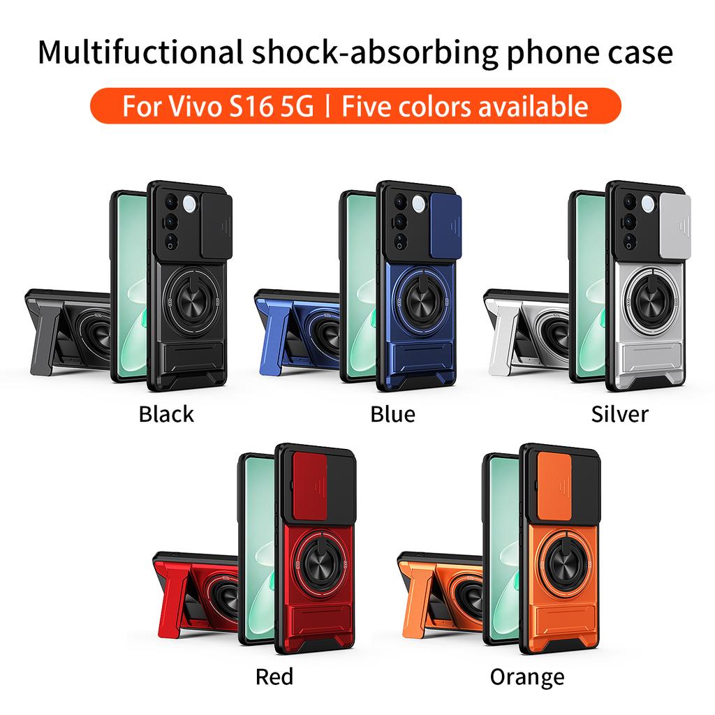 For Vivo V27 Case Vivo V27 Pro Cover Vivo S16 S16 Pro Phone Case Magnetic Holder Military Armor Camera Protection Cover