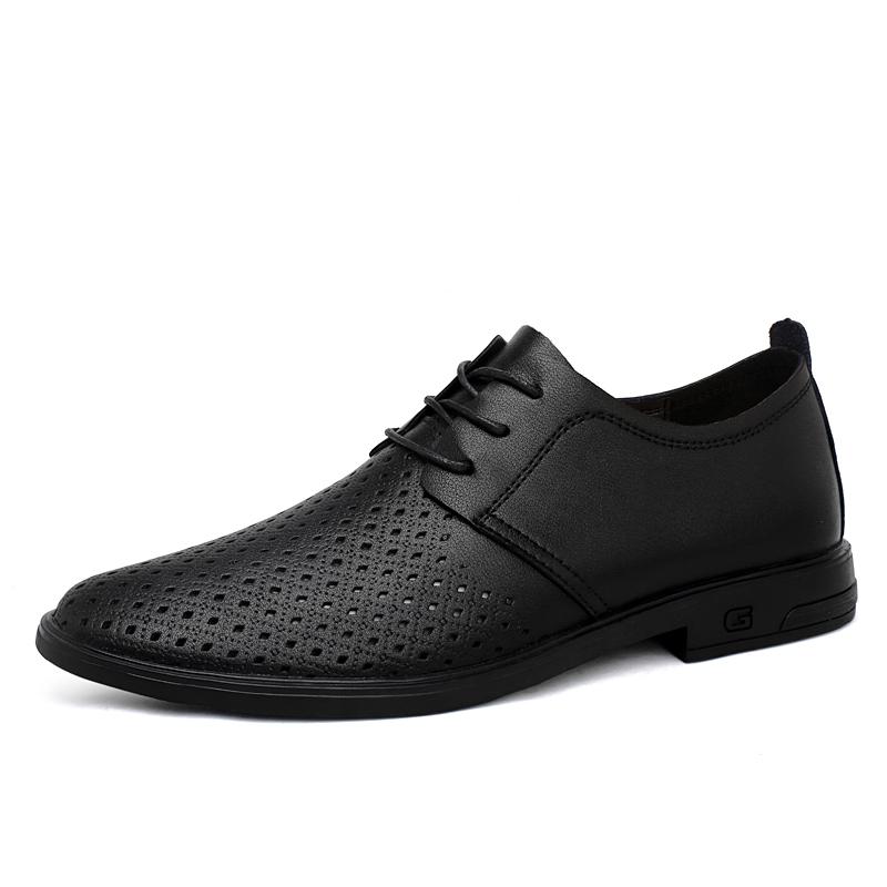Non-Slip Soft Sole High Quality Men's Genuine Leather Shoes Flat Lace Up Casual Shoes New Classic Cowhide Oxford Shoes for Men