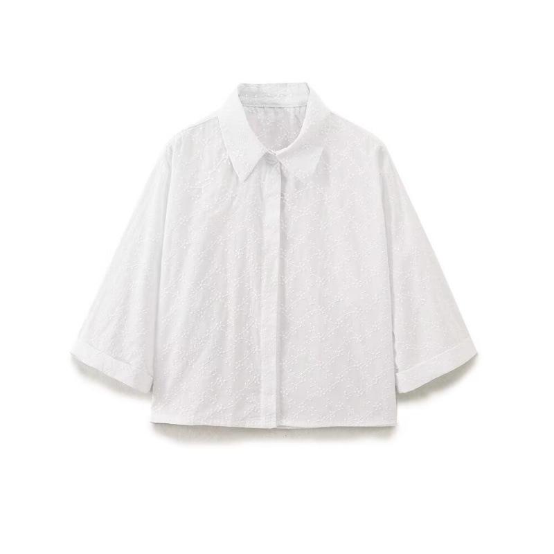 

Новые летние женские вышитые повседневные топы уличной моды XS белый