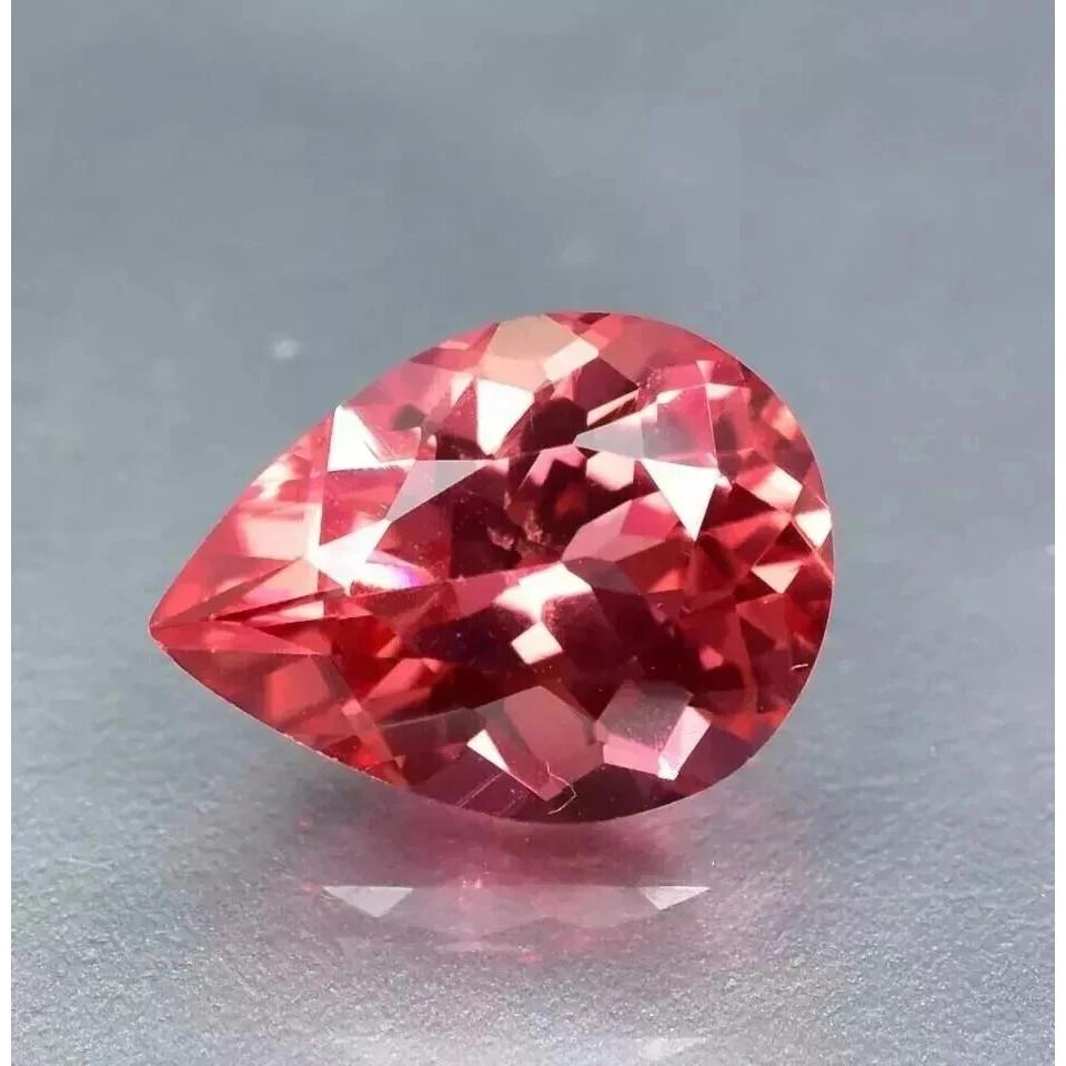 10+ Ct Natural Pink Morganite Awesome Pear Rare Certified Loose Gemstone