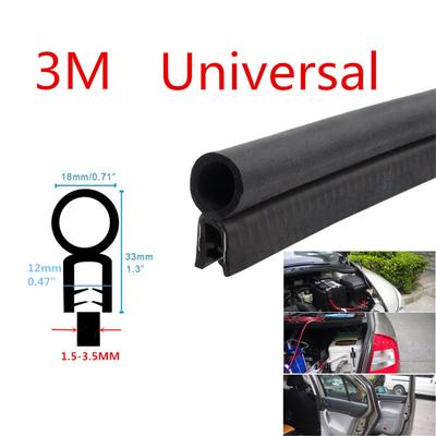 3 m nero auto porta motore bordo bordo rivestimento guarnizione striscia di gomma guarnizione